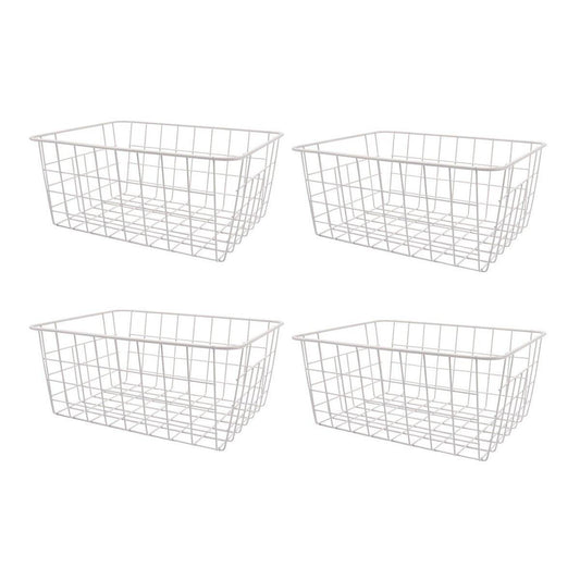 4pcs Fruit Basket Storage Baskets for Kitchen Organization Home Storage Solution V528-FRUIT-BASKET-WHITE-S-4PCS-253104