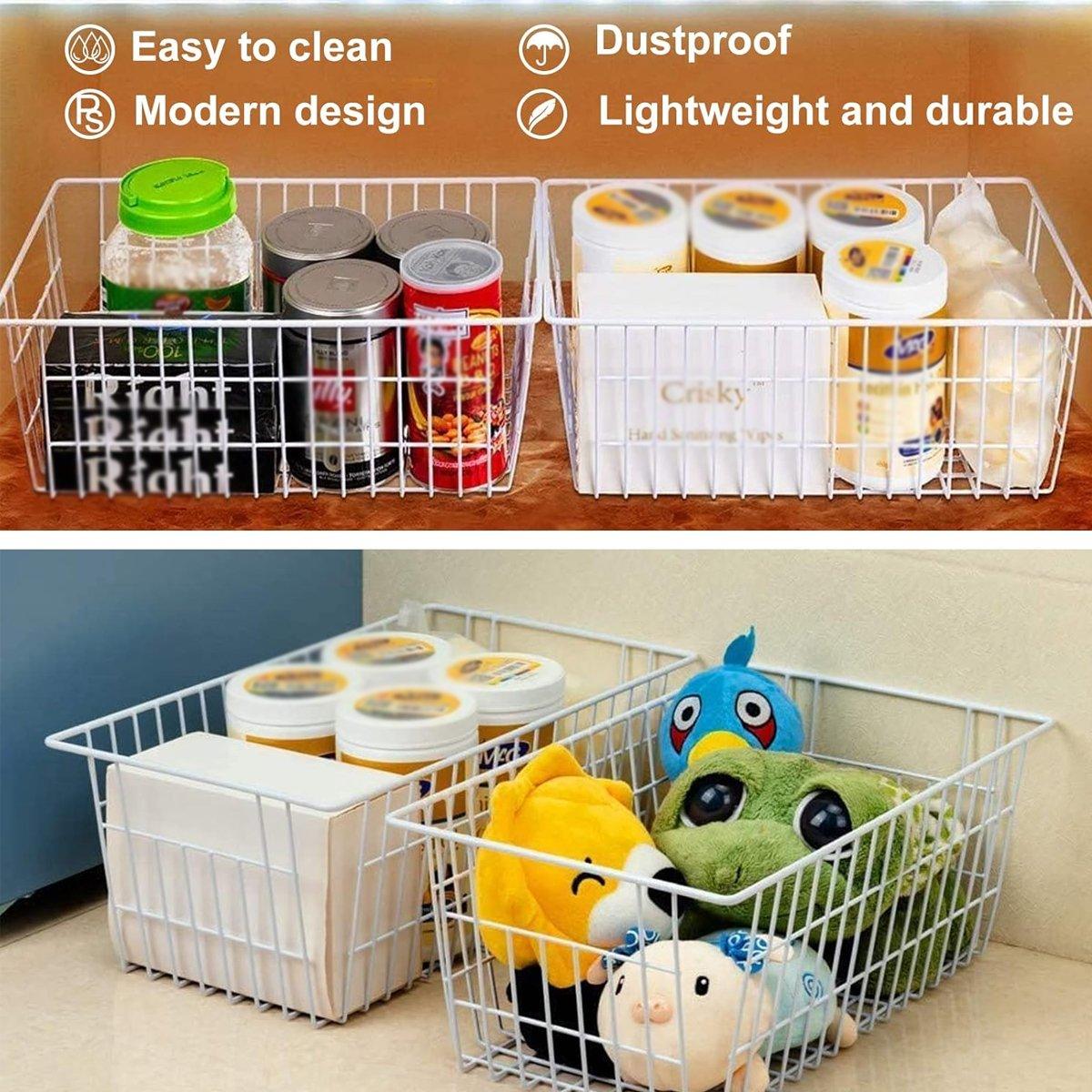4pcs Fruit Basket Storage Baskets for Kitchen Organization Home Storage Solution V528-FRUIT-BASKET-WHITE-S-4PCS-253104