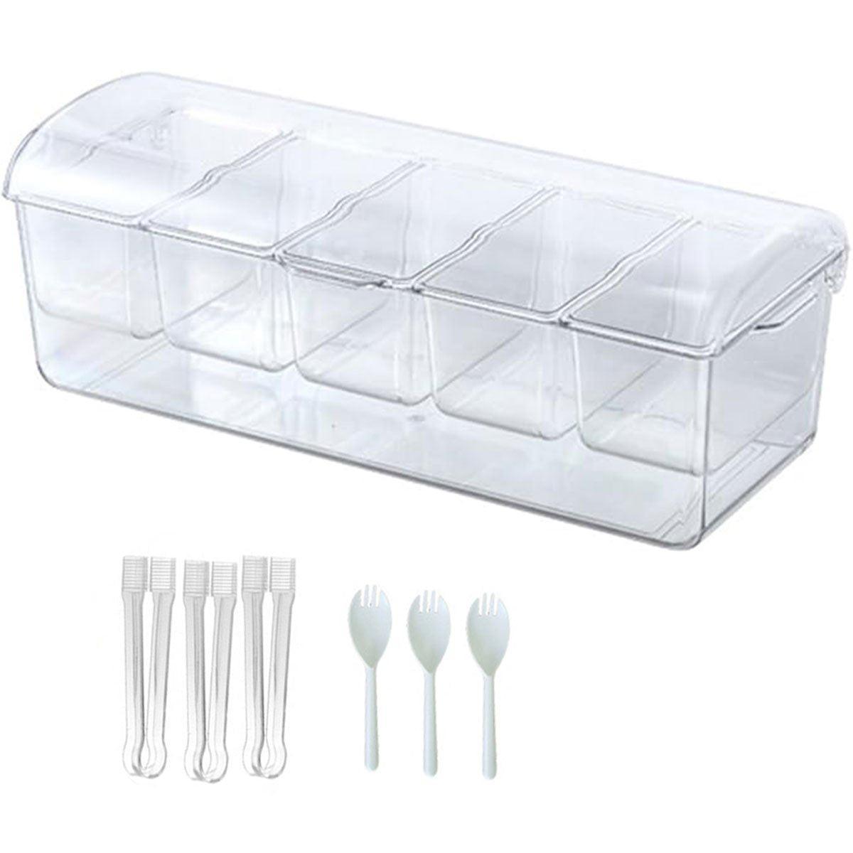 Outdoor Picnic Ice Box Split Salad Plate Fresh-keeping Food Storage Container V528-FRUIT-PLATE-355477
