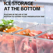 Outdoor Picnic Ice Box Split Salad Plate Fresh-keeping Food Storage Container V528-FRUIT-PLATE-355477