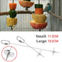 Pet Stainless Steel Bird Parrot Cage Skewer Food Meat Stick Spear Fruit Holder - 12CM V528-FRUITFORK-12CM-68256