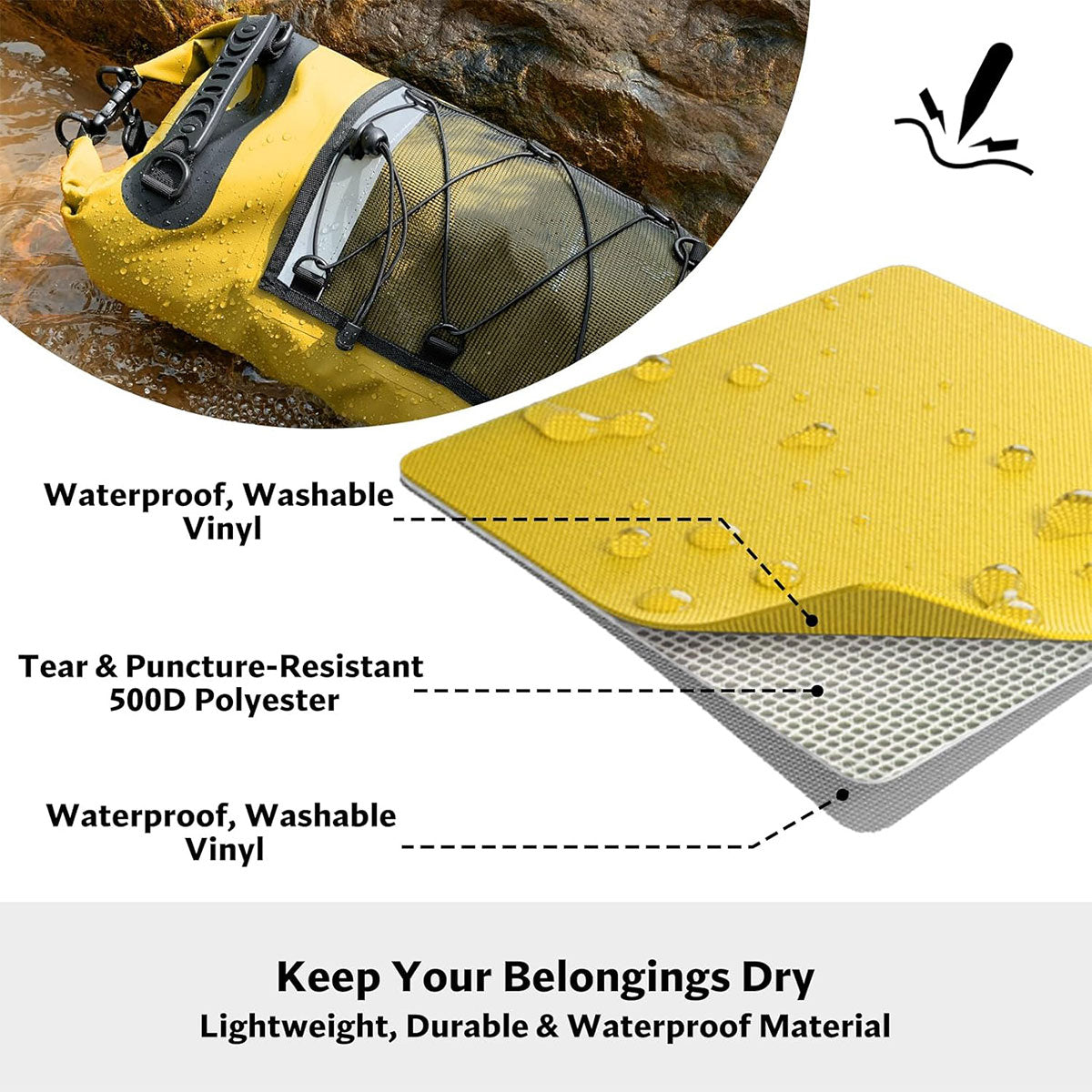 Outdoor Waterproof Dry Bag Roll Top Sack Rafting Swimming Hiking Travel Gear - Green - 30L V528-FS-BACKPACK-30L-GREEN-333480