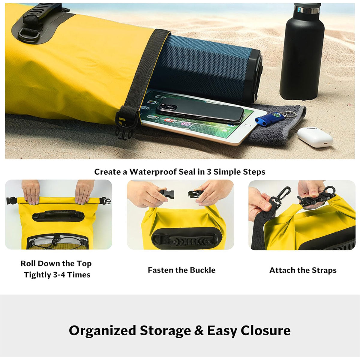 Outdoor Waterproof Dry Bag Roll Top Sack Rafting Swimming Hiking Travel Gear - Green - 30L V528-FS-BACKPACK-30L-GREEN-333480