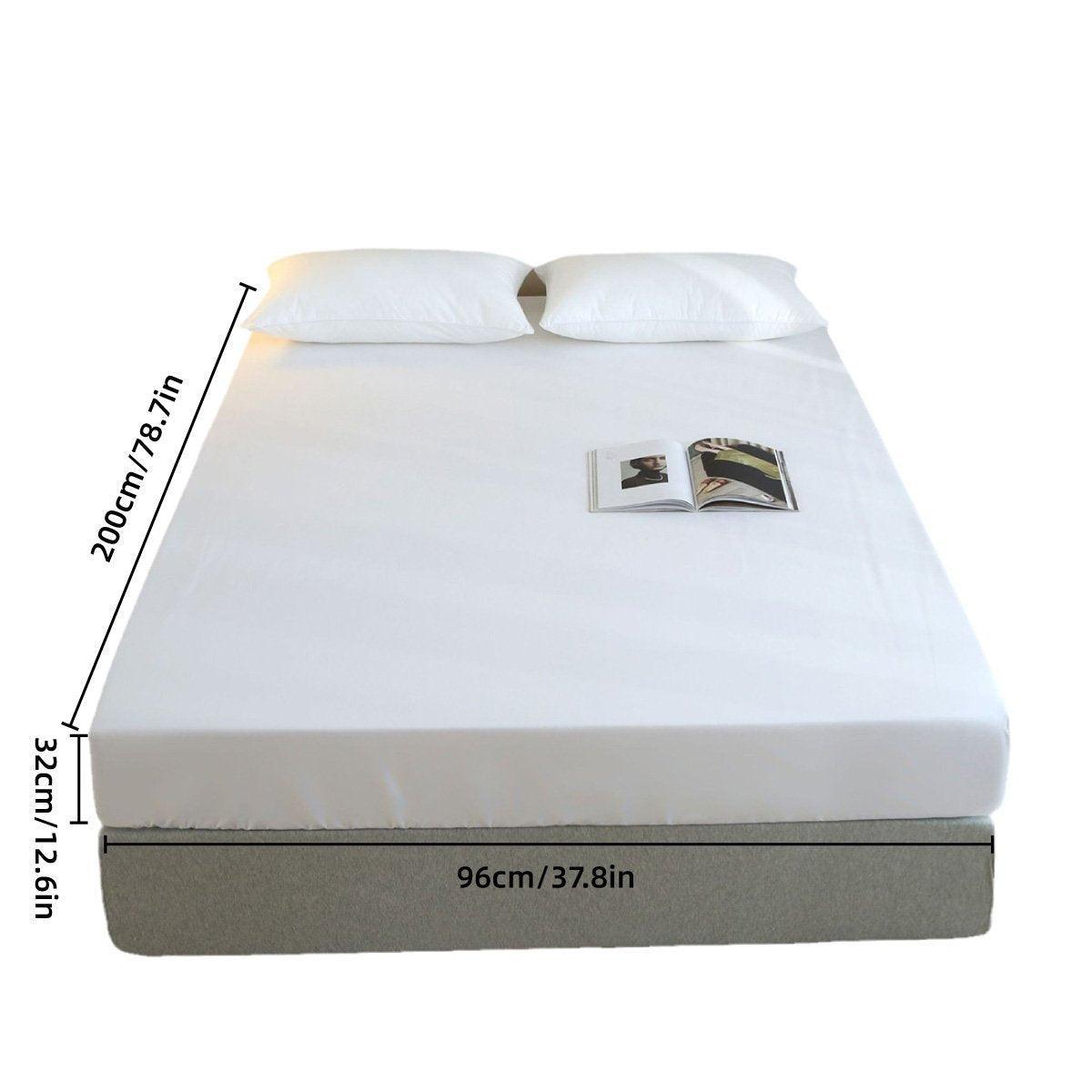 Single 96x200cm Hotel Bedding White Cotton Satin Bedspread - Cotton single jet satin-80x80s V528-FS-S-8080-96-200-32-304772