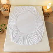 Single 96x200cm Hotel Bedding White Cotton Satin Bedspread - Cotton single jet satin-80x80s V528-FS-S-8080-96-200-32-304772