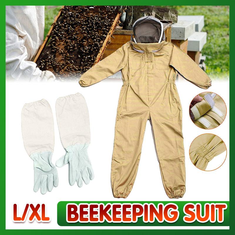 Full Beekeeping Suit Bee Suit Heavy Duty Leather Ventilated Keeping Gloves - L (with Gloves) V528-FULLBEEKEEPINGSUIT-L-612562