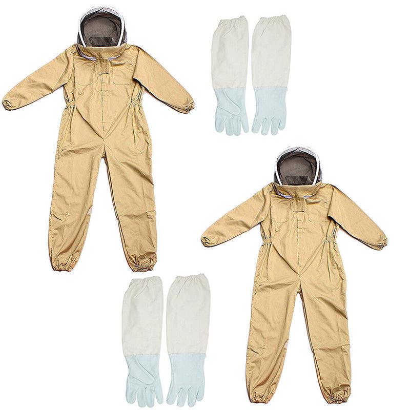 Full Beekeeping Suit Bee Suit Heavy Duty Leather Ventilated Keeping Gloves - L (with Gloves) V528-FULLBEEKEEPINGSUIT-L-612562