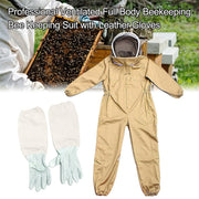 Full Beekeeping Suit Bee Suit Heavy Duty Leather Ventilated Keeping Gloves - L (with Gloves) V528-FULLBEEKEEPINGSUIT-L-612562