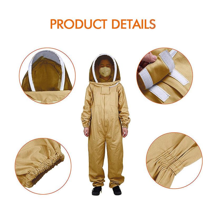 Full Beekeeping Suit Bee Suit Heavy Duty Leather Ventilated Keeping Gloves - L (with Gloves) V528-FULLBEEKEEPINGSUIT-L-612562
