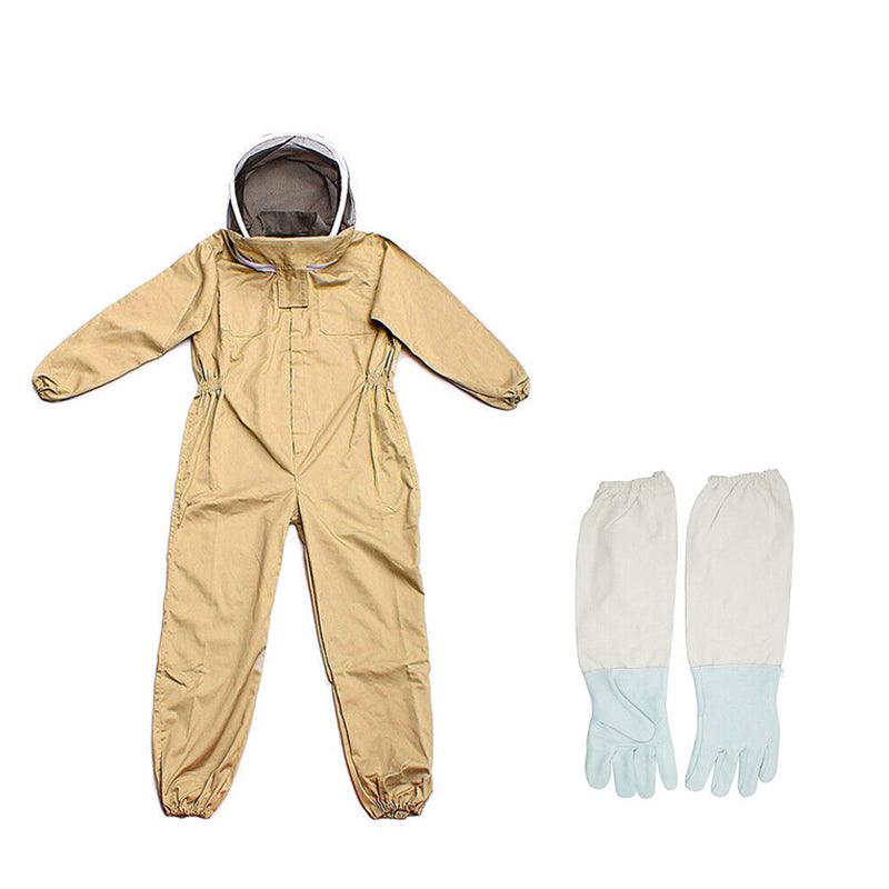 Full Beekeeping Suit Bee Suit Heavy Duty Leather Ventilated Keeping Gloves - L (with Gloves) V528-FULLBEEKEEPINGSUIT-L-612562