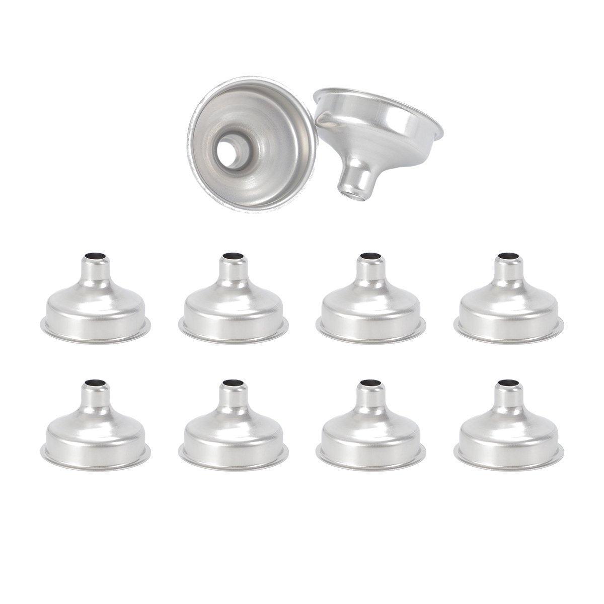 10 PCS Stainless Steel Small Funnel Set for Hip Flasks Camping Kitchen Use V528-FUNNELS-10PCS-375243