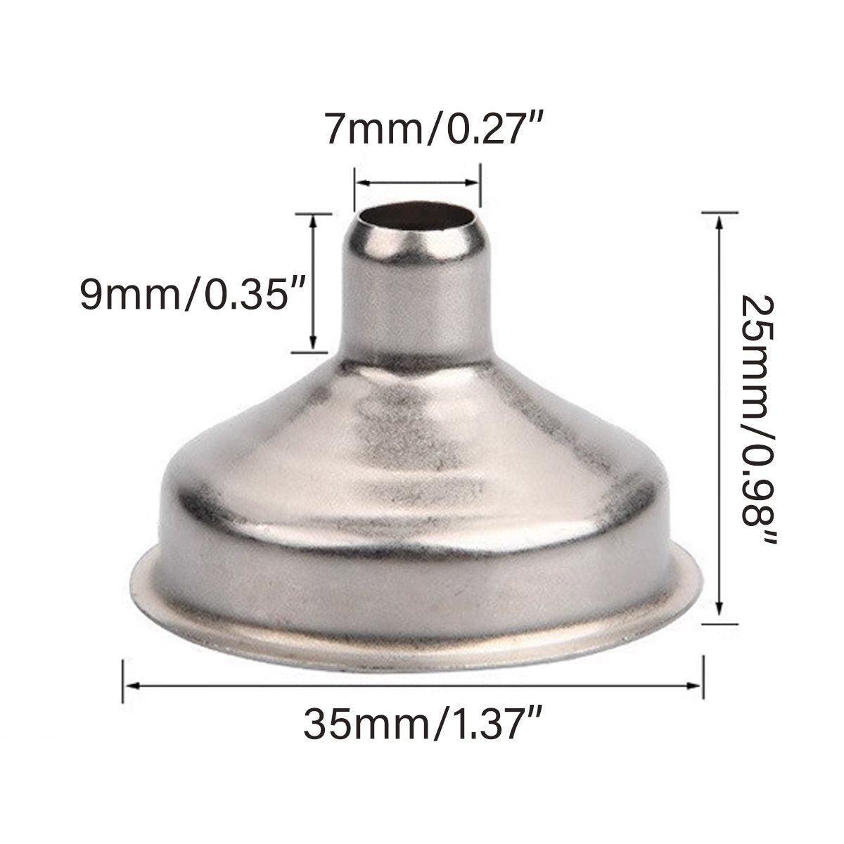 10 PCS Stainless Steel Small Funnel Set for Hip Flasks Camping Kitchen Use V528-FUNNELS-10PCS-375243