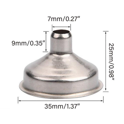 10 PCS Stainless Steel Small Funnel Set for Hip Flasks Camping Kitchen Use V528-FUNNELS-10PCS-375243