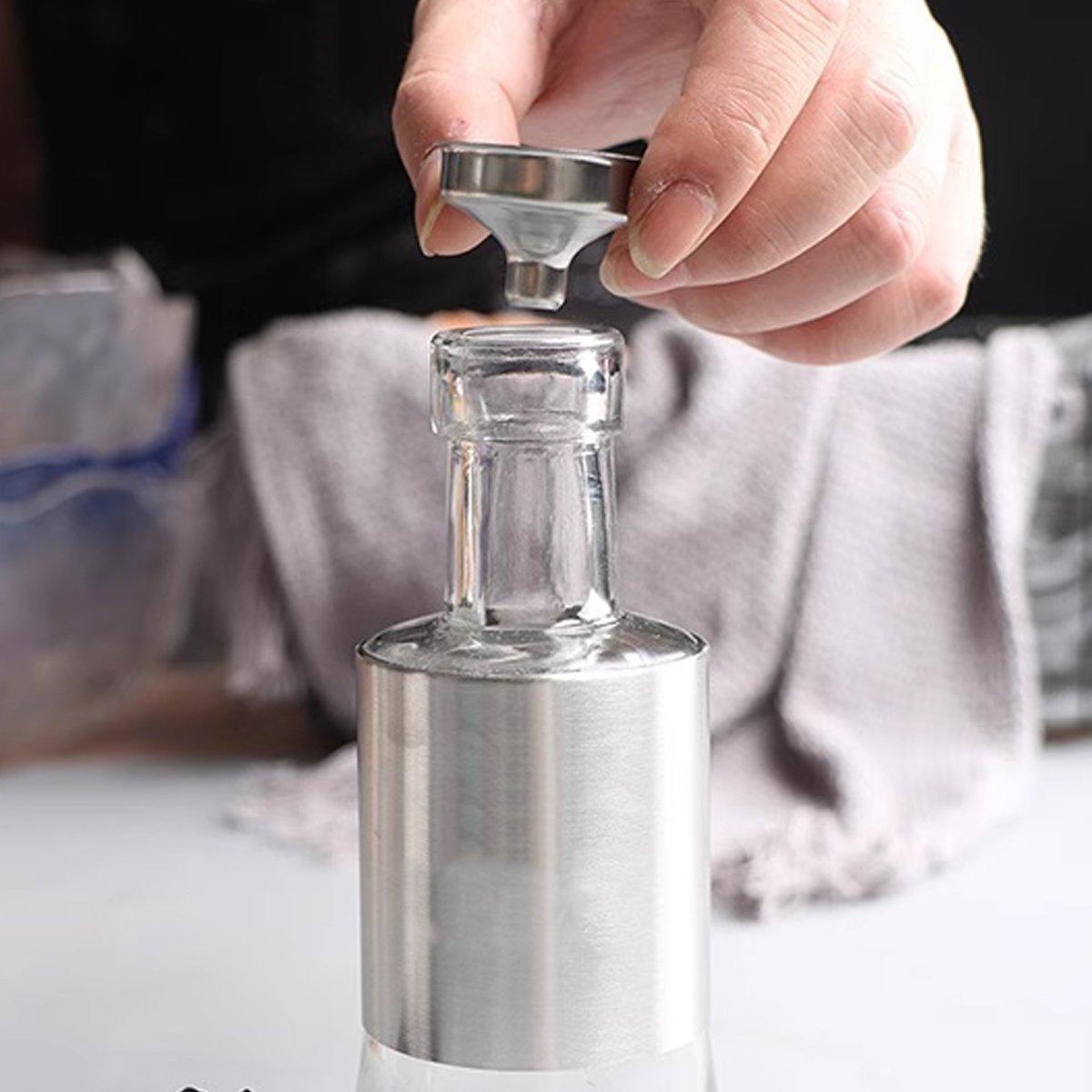 10 PCS Stainless Steel Small Funnel Set for Hip Flasks Camping Kitchen Use V528-FUNNELS-10PCS-375243