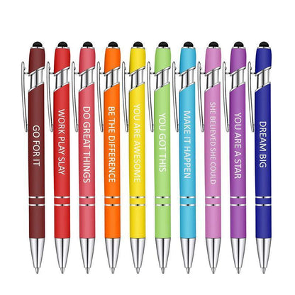 Funny Pens Swear Word Pen Set Black Ink Writing Pen Funny Office Diary Gift - Set A V528-FUNNYPENS-A-10PCS-375271