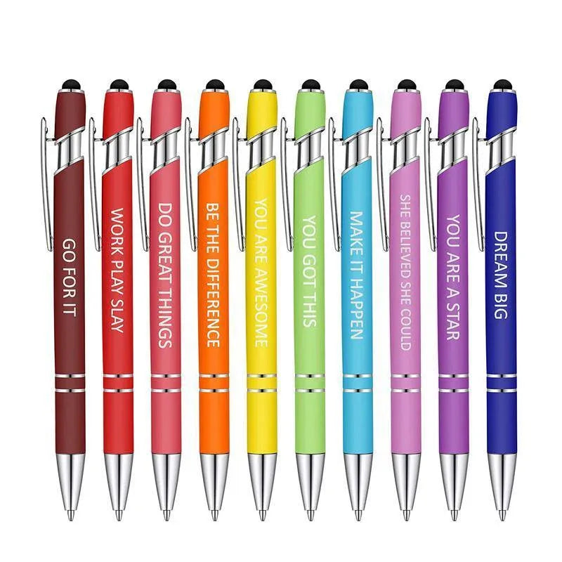 Funny Pens Swear Word Pen Set Black Ink Writing Pen Funny Office Diary Gift - Set C V528-FUNNYPENS-C-10PCS-456377
