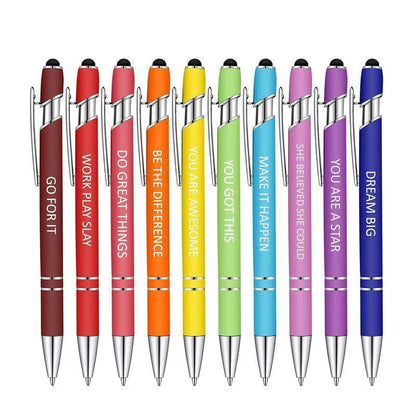 Funny Pens Swear Word Pen Set Black Ink Writing Pen Funny Office Diary Gift - Set C V528-FUNNYPENS-C-10PCS-456377