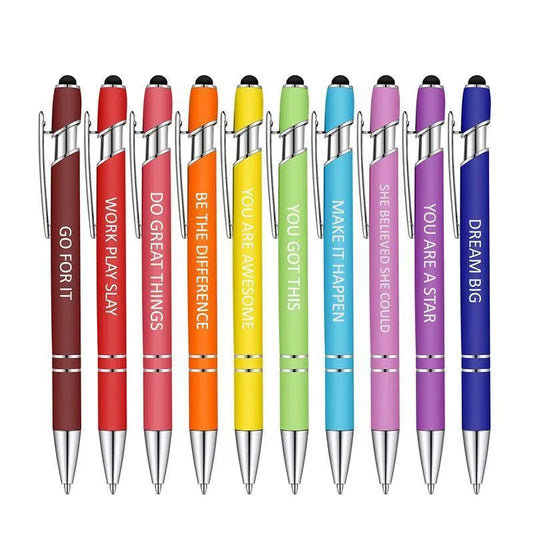 Funny Pens Swear Word Pen Set Black Ink Writing Pen Funny Office Diary Gift - Set C V528-FUNNYPENS-C-10PCS-456377