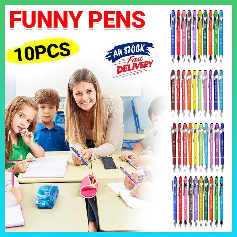 Funny Pens Swear Word Pen Set Black Ink Writing Pen Funny Office Diary Gift - Set C V528-FUNNYPENS-C-10PCS-456377