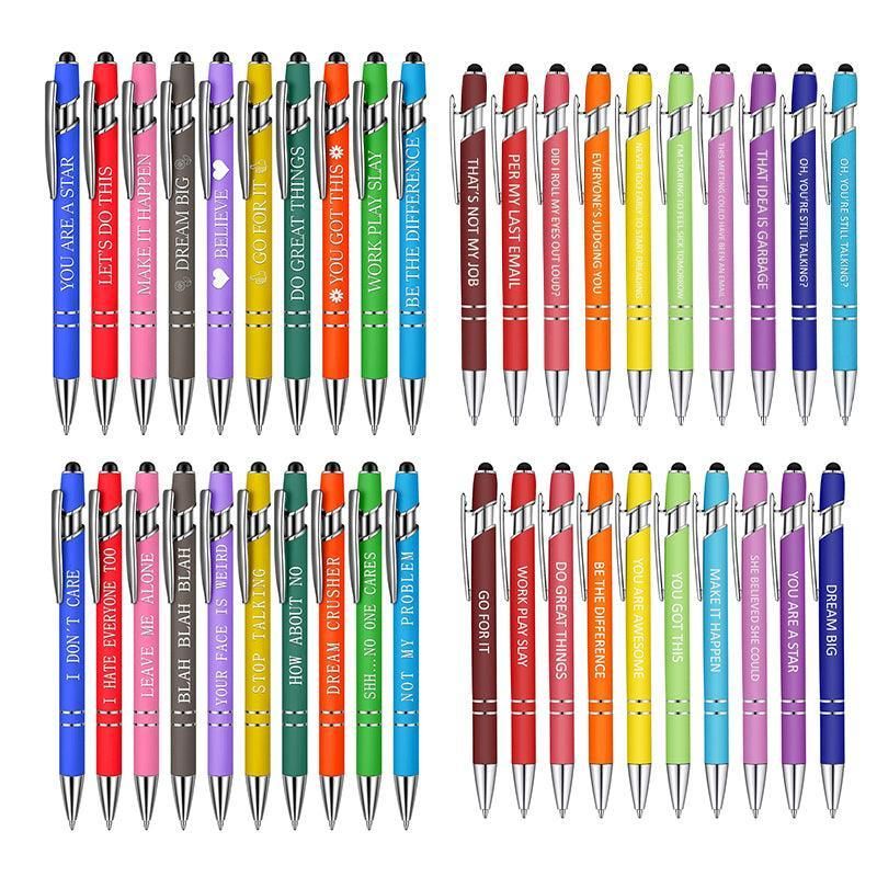 Funny Pens Swear Word Pen Set Black Ink Writing Pen Funny Office Diary Gift - Set C V528-FUNNYPENS-C-10PCS-456377