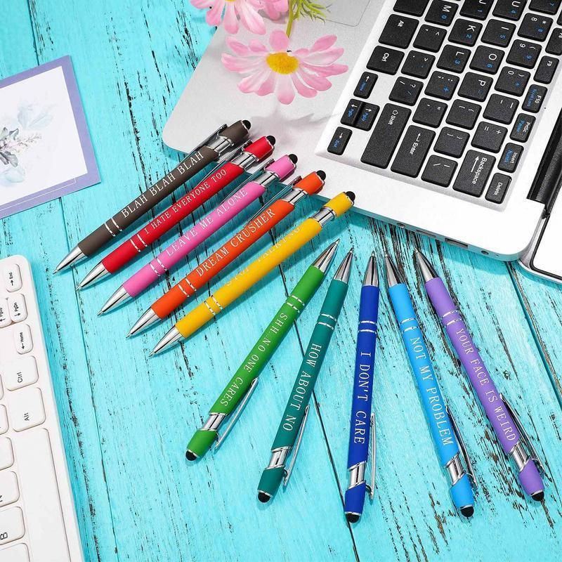 Funny Pens Swear Word Pen Set Black Ink Writing Pen Funny Office Diary Gift - Set C V528-FUNNYPENS-C-10PCS-456377