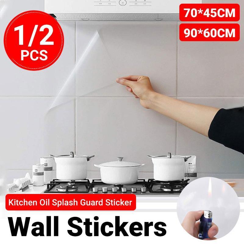 Kitchen Oil Splash Guard Wall Foil Protector Stove Cover Removable Baffle Screen - 70x45cm *1 V528-FYT-70X45-358526