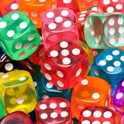 12-48PCS 6 Sided Games Dice Transparent Coloured Game Play Toy Bulk Board Game - 12PCS V528-GAMESDICE-12PCS-161861