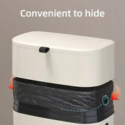 Wall Mounted Hanging Waste Bin with Lid Household Cabinet Trash Can Cream White V528-GARBAGE-27-15CM-317136