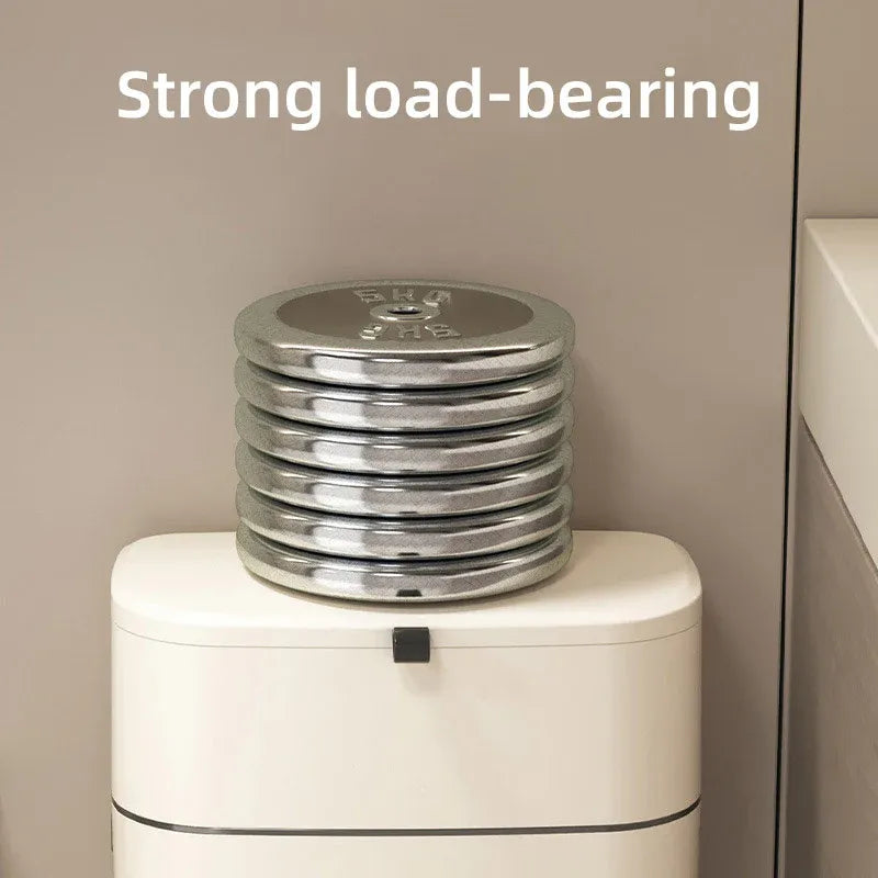 Wall Mounted Hanging Waste Bin with Lid Household Cabinet Trash Can Cream White V528-GARBAGE-27-15CM-317136