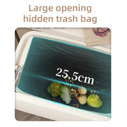 Wall Mounted Hanging Waste Bin with Lid Household Cabinet Trash Can Cream White V528-GARBAGE-27-15CM-317136