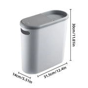 Simple Garbage Can with Lid Household Clamped Plastic Bucket Flip Lid Kitchen V528-GARBAGE-CAN-297040