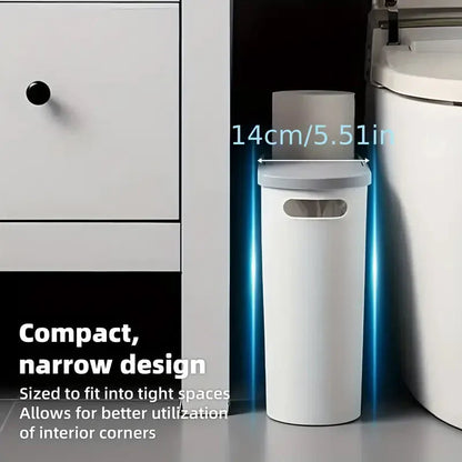 Simple Garbage Can with Lid Household Clamped Plastic Bucket Flip Lid Kitchen V528-GARBAGE-CAN-297040