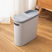 Simple Garbage Can with Lid Household Clamped Plastic Bucket Flip Lid Kitchen V528-GARBAGE-CAN-297040