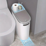 Simple Garbage Can with Lid Household Clamped Plastic Bucket Flip Lid Kitchen V528-GARBAGE-CAN-297040
