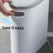Simple Garbage Can with Lid Household Clamped Plastic Bucket Flip Lid Kitchen V528-GARBAGE-CAN-297040