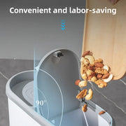 Simple Garbage Can with Lid Household Clamped Plastic Bucket Flip Lid Kitchen V528-GARBAGE-CAN-297040