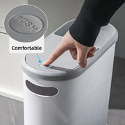 Simple Garbage Can with Lid Household Clamped Plastic Bucket Flip Lid Kitchen V528-GARBAGE-CAN-297040