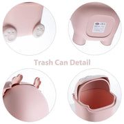 Mini Monster Trash Can Desktop Flip Top Garbage Bin Small Plastic Waste Basket - Light Blue V528-GARBAGE-DRUM-LIGHT-BLUE-368574