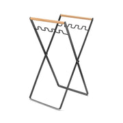 Outdoor Portable Wooden Folding Garbage Rack Picnic Barbecue Plastic Bag Holder V528-GARBAGE-RACK-BLACK-841147