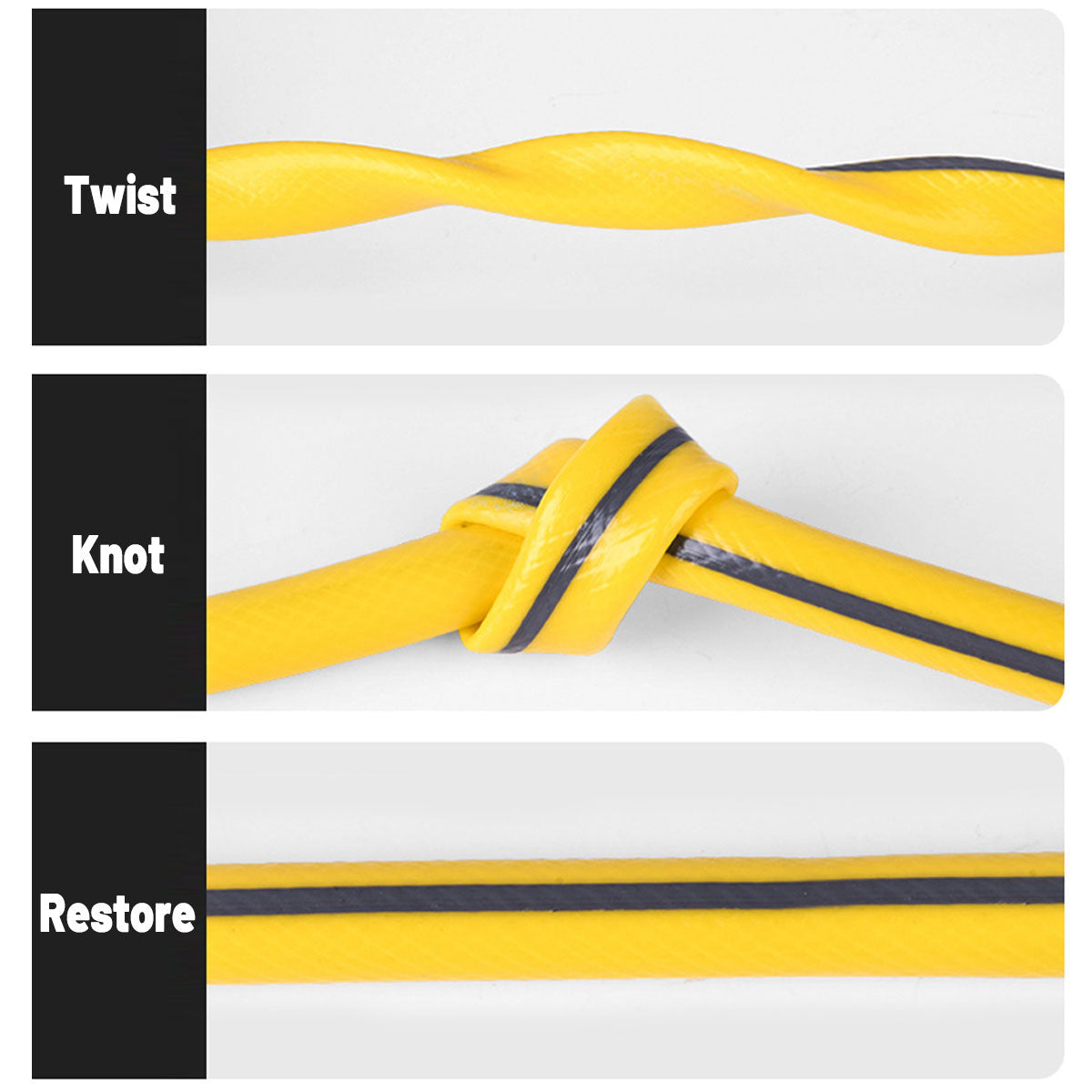 Heavy Duty Garden Hose Pipe Reel Reinforced Anti-kink Outdoor Hosepipe Yellow - 20m V528-GARDEN-HOSE-20M-765987