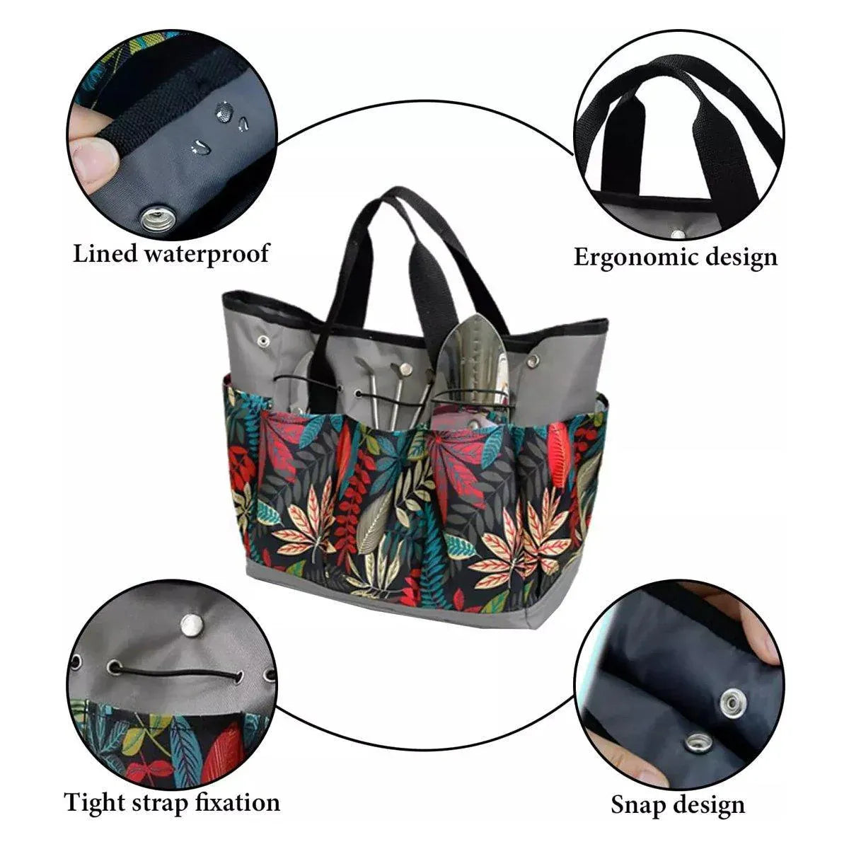 Portable Garden Kit Multifunctional Gardening Storage Bag with Pockets Outdoor V528-GARDEN-KIT-GREY-467851