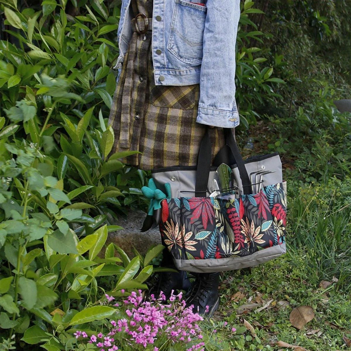 Portable Garden Kit Multifunctional Gardening Storage Bag with Pockets Outdoor V528-GARDEN-KIT-GREY-467851