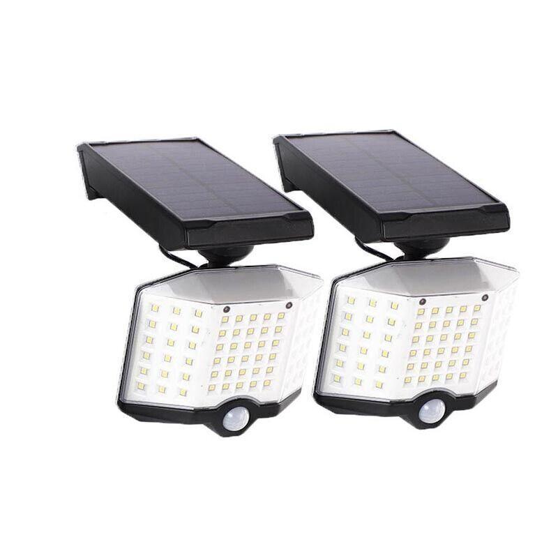 66 LED Solar Motion Sensor Light Outdoor Wall Security Lamp with 3 Heads V528-GARDENWALLLAMP-108378