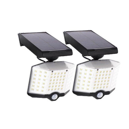 66 LED Solar Motion Sensor Light Outdoor Wall Security Lamp with 3 Heads V528-GARDENWALLLAMP-108378