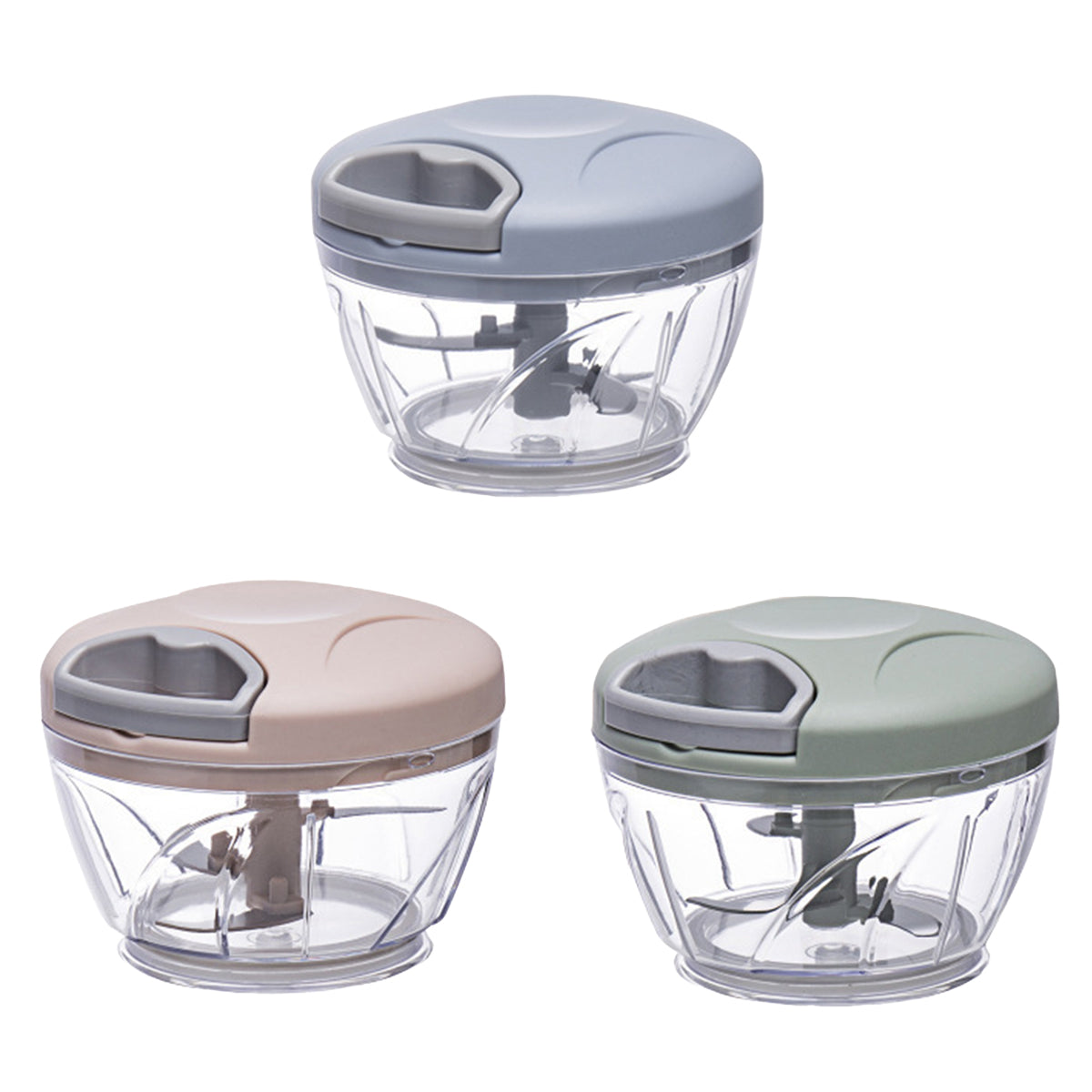 500ml Manual Meat Mincer Garlic Chopper Rotate Garlic Press Crusher Vegetable - Blue V528-GARLIC-500ML-BLUE-259455