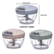 500ml Manual Meat Mincer Garlic Chopper Rotate Garlic Press Crusher Vegetable - Pink V528-GARLIC-500ML-PINK-289533