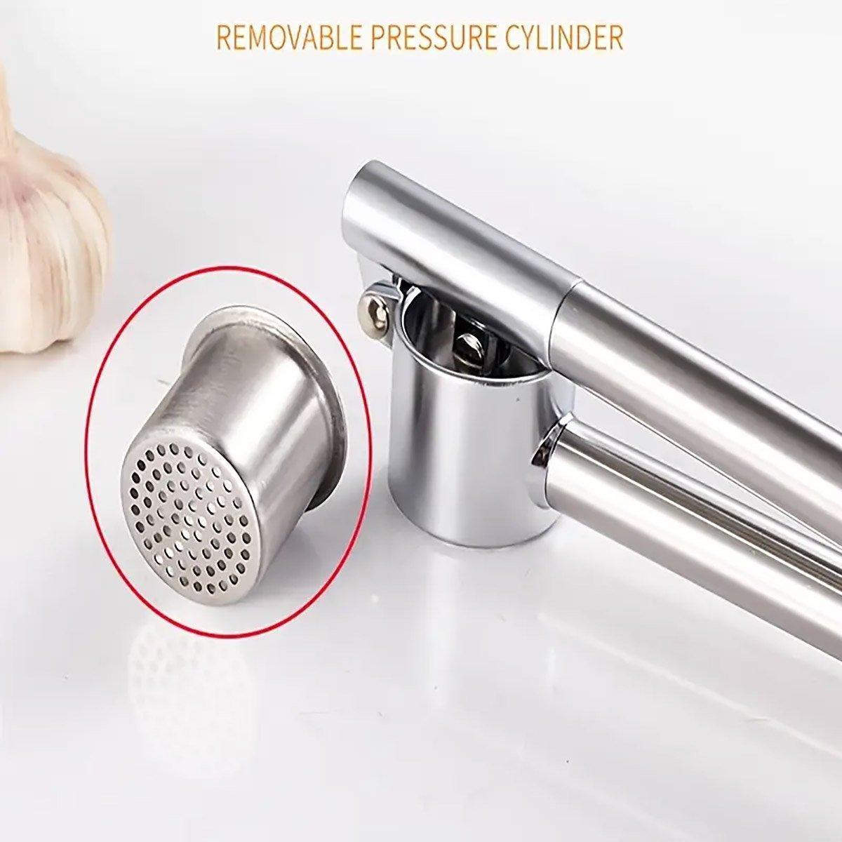 Stainless Steel Garlic Press Peeler Zinc Alloy Kitchen Tool Garlic Crusher V528-GARLIC-CLIPPER-455025