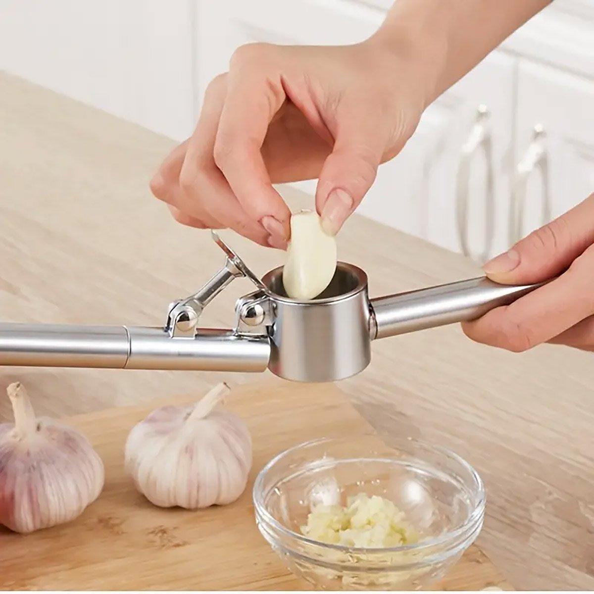 Stainless Steel Garlic Press Peeler Zinc Alloy Kitchen Tool Garlic Crusher V528-GARLIC-CLIPPER-455025