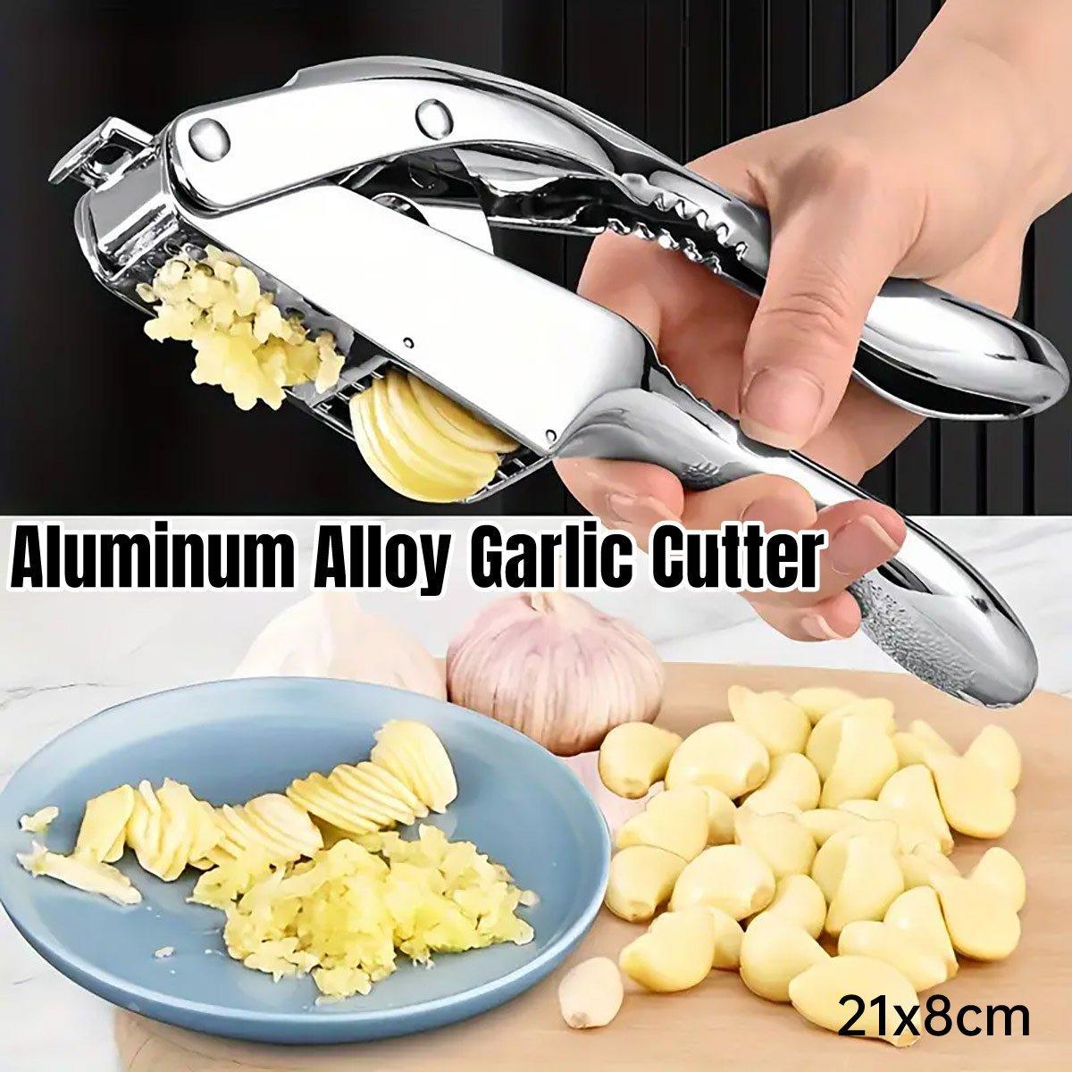 Multifunctional Garlic Press Aluminum Alloy Two-in-One Garlic Cutter Masher Tool V528-GARLIC-PRESS-250578