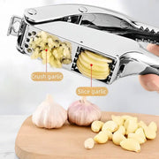 Multifunctional Garlic Press Aluminum Alloy Two-in-One Garlic Cutter Masher Tool V528-GARLIC-PRESS-250578